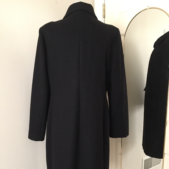 Anne Klein Black Wool 3/4 Length Coat Size 10 - Picture 3 of 5